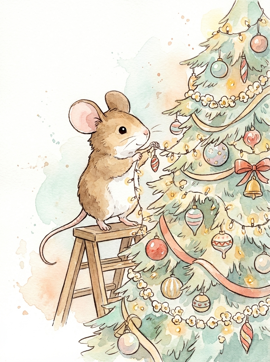 Nibbles Christmas card